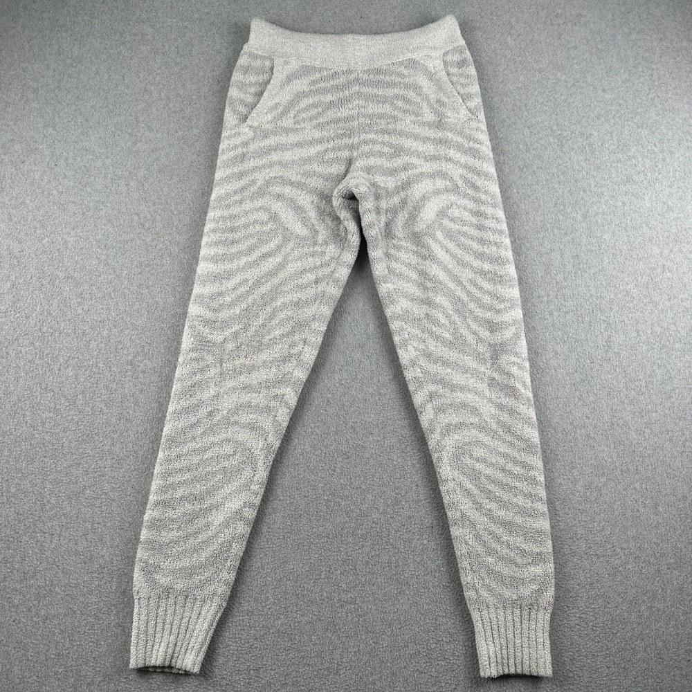 UGG Joggers Womens XS Zebra Animal Print Grey Knit Pants Cozy Loungewear